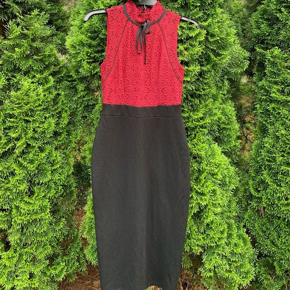 red/ black dress